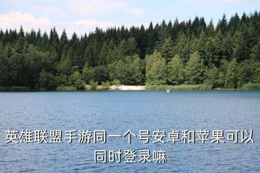 英雄联盟手游同一个号安卓和苹果可以同时登录嘛
