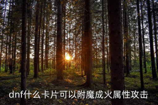 dnf什么卡片可以附魔成火属性攻击