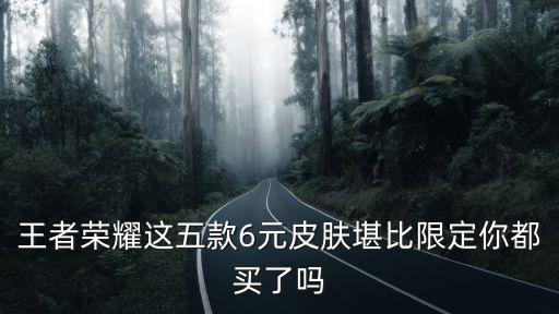 王者荣耀这五款6元皮肤堪比限定你都买了吗