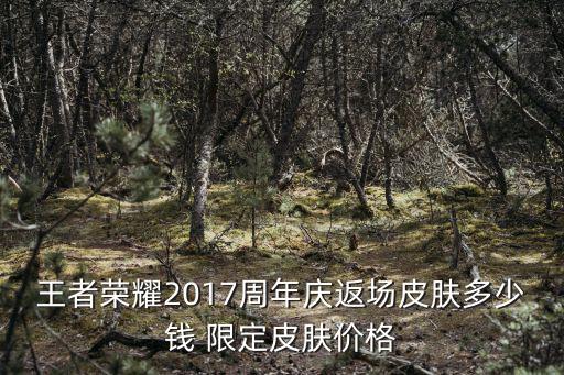 王者荣耀2017周年庆返场皮肤多少钱 限定皮肤价格