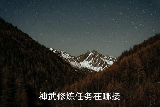 神武修炼任务在哪接