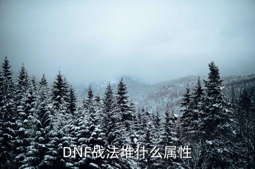 DNF战法堆什么属性