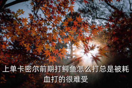 上单卡密尔前期打鳄鱼怎么打总是被耗血打的很难受