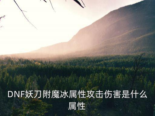 dnf妖刀的属性什么意思，DNF妖刀属性