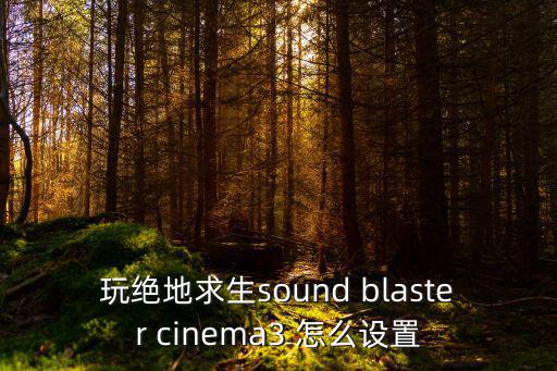玩绝地求生sound blaster cinema3 怎么设置