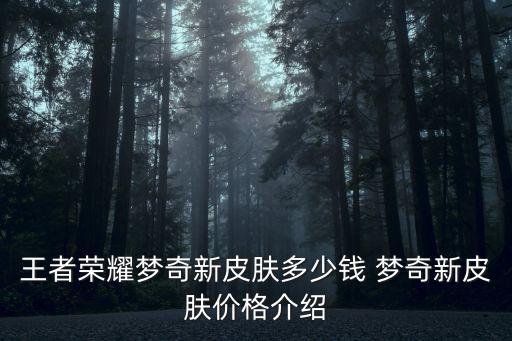 王者荣耀梦奇新皮肤多少钱 梦奇新皮肤价格介绍
