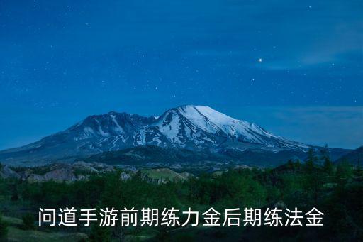 问道手游前期练力金后期练法金