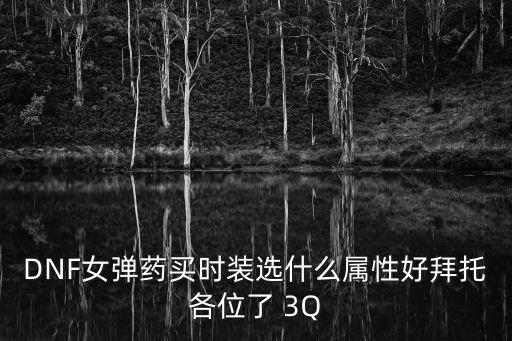 DNF女弹药买时装选什么属性好拜托各位了 3Q