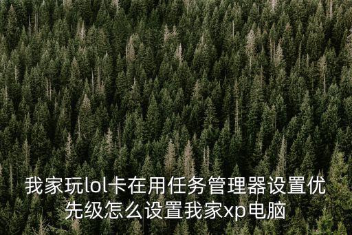 英雄联盟手游选敌优先级怎么选择，我家玩lol卡在用任务管理器设置优先级怎么设置我家xp电脑