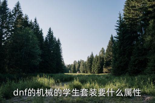 dnf学生套装加什么属性，dnf的机械的学生套装要什么属性