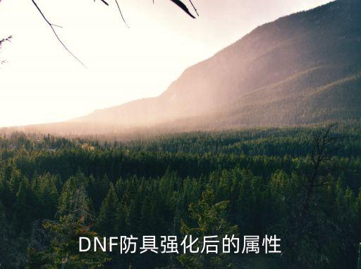 DNF防具强化后的属性