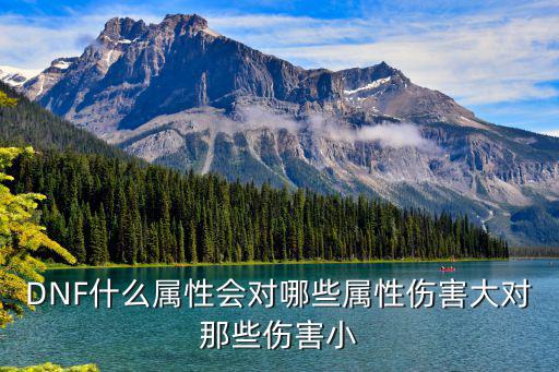 DNF什么属性会对哪些属性伤害大对那些伤害小