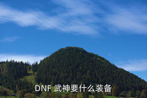 DNF 武神要什么装备