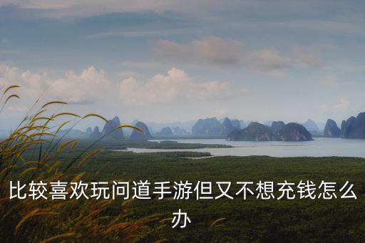 比较喜欢玩问道手游但又不想充钱怎么办