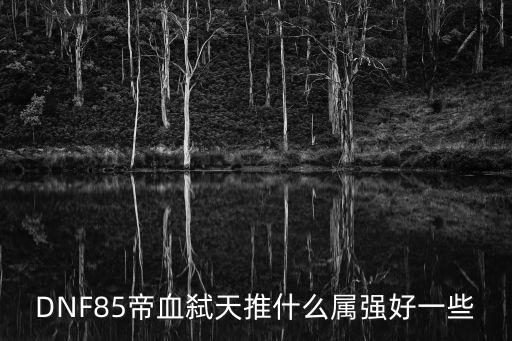 dnf帝血追求什么属性，DNF帝血强什么属性