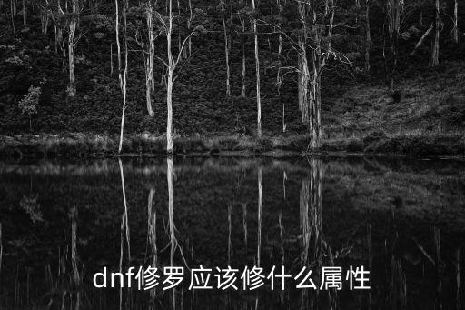 dnf修罗应该修什么属性