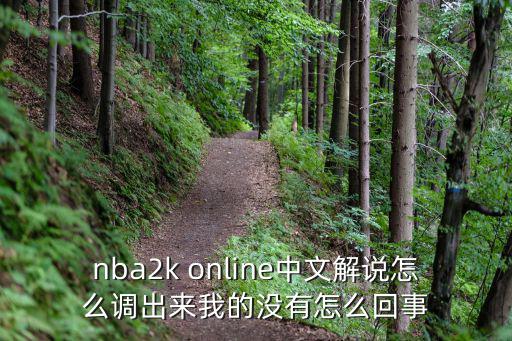 2k22手游中文解说怎么设置，nba2k online中文解说怎么调出来我的没有怎么回事