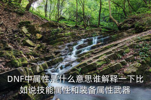DNF中属性是什么意思谁解释一下比如说技能属性和装备属性武器