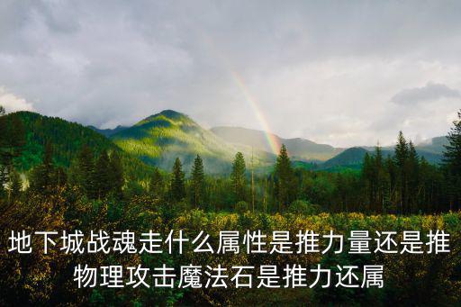 地下城战魂走什么属性是推力量还是推物理攻击魔法石是推力还属