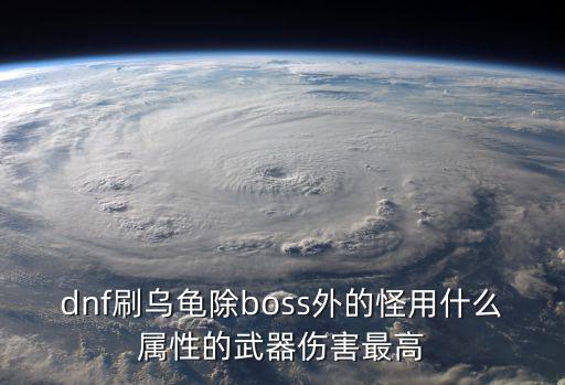 dnf刷乌龟除boss外的怪用什么属性的武器伤害最高
