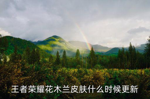 王者荣耀花木兰皮肤什么时候更新