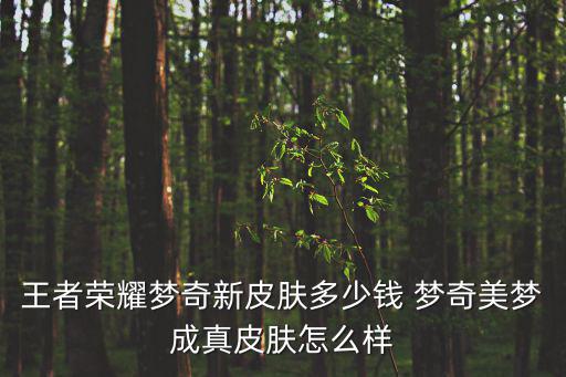 王者荣耀梦奇新皮肤多少钱 梦奇美梦成真皮肤怎么样