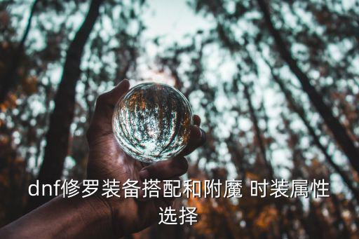 dnf修罗时装加什么属性，DNF纯刷图修罗时装点什么属性都