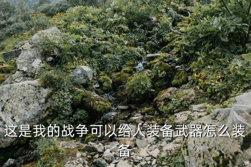 这是我的战争可以给人装备武器怎么装备