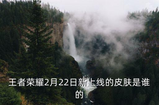 王者荣耀2月22日新上线的皮肤是谁的