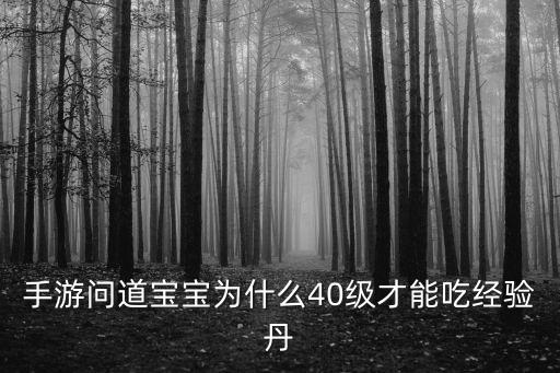 手游问道怎么喂宝宝吃经验丹，问道手游宠物经验丹怎么使用 经验丹能升到多少级
