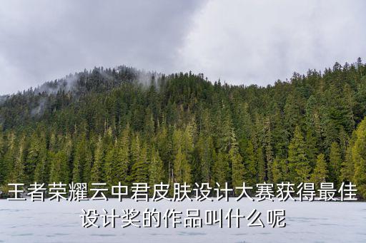 王者荣耀云中君皮肤设计大赛获得最佳设计奖的作品叫什么呢