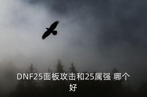 DNF25面板攻击和25属强 哪个好
