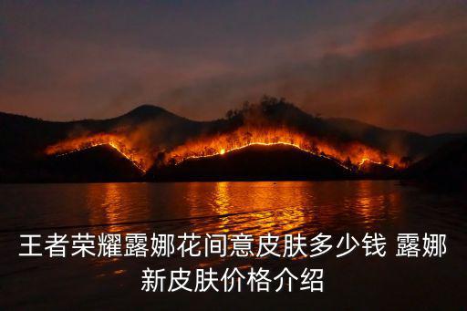 王者荣耀露娜花间意皮肤多少钱 露娜新皮肤价格介绍