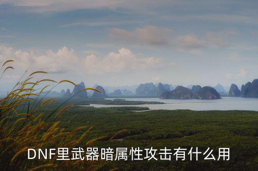 DNF里武器暗属性攻击有什么用