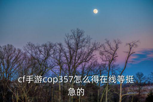 cf手游cop357怎么得在线等挺急的