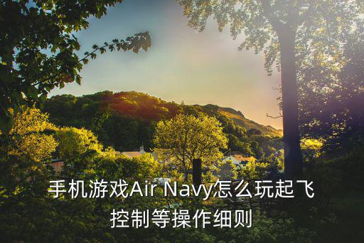 手机游戏Air Navy怎么玩起飞控制等操作细则