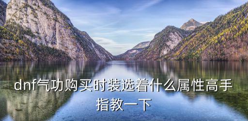 dnf气功购买时装选着什么属性高手指教一下