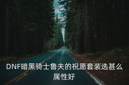 DNF暗黑骑士鲁夫的祝愿套装选甚么属性好