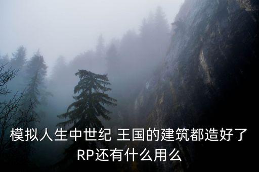 模拟人生中世纪 王国的建筑都造好了RP还有什么用么