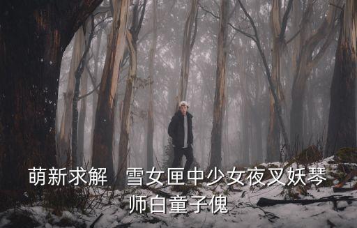 萌新求解 雪女匣中少女夜叉妖琴师白童子傀