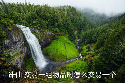 诛仙 交易一组物品时怎么交易一个
