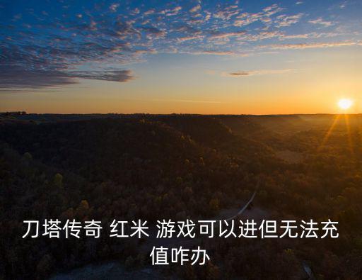 刀塔传奇 红米 游戏可以进但无法充值咋办