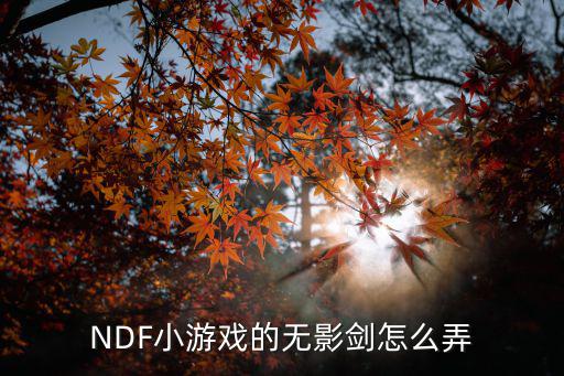 NDF小游戏的无影剑怎么弄