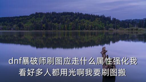 dnf暴破师刷图应走什么属性强化我看好多人都用光啊我要刷图搬