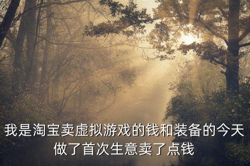 卖游戏装备赚了4万元怎么办，我是淘宝卖虚拟游戏的钱和装备的今天做了首次生意卖了点钱
