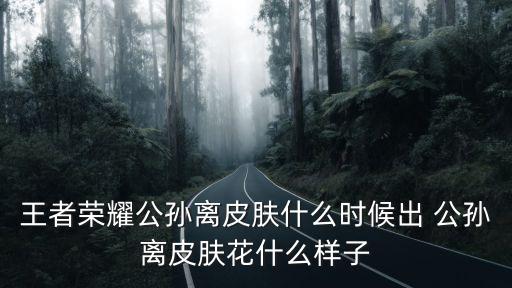 王者荣耀公孙离皮肤什么时候出 公孙离皮肤花什么样子