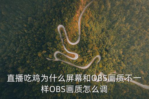 手游吃鸡直播模糊怎么办，直播吃鸡为什么屏幕和OBS画质不一样OBS画质怎么调