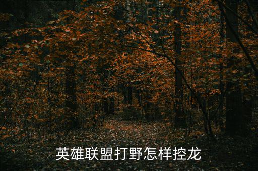 手游联盟打野怎么控龙的，英雄联盟打野怎样控龙