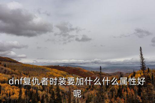 dnf复仇者时装要加什么什么属性好呢
