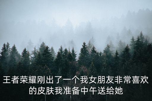 王者荣耀刚出了一个我女朋友非常喜欢的皮肤我准备中午送给她